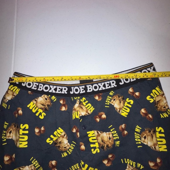 Joe Boxer Black Pajama Pants with I Love my Nuts Design - Picture 6 of 7